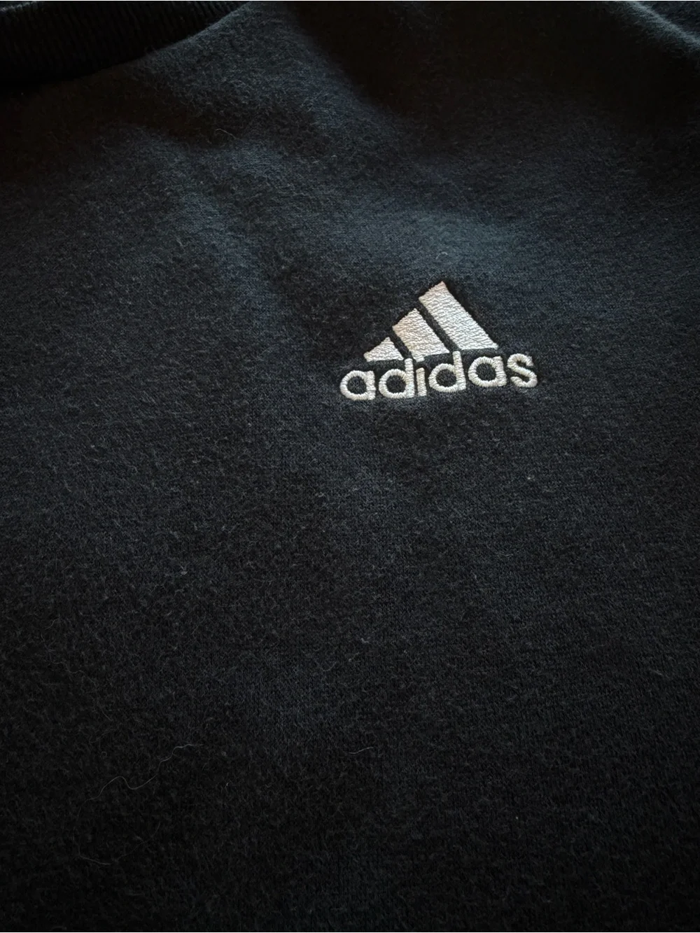 adidas Black Crewneck Sweatshirt with White Stripes 3XL